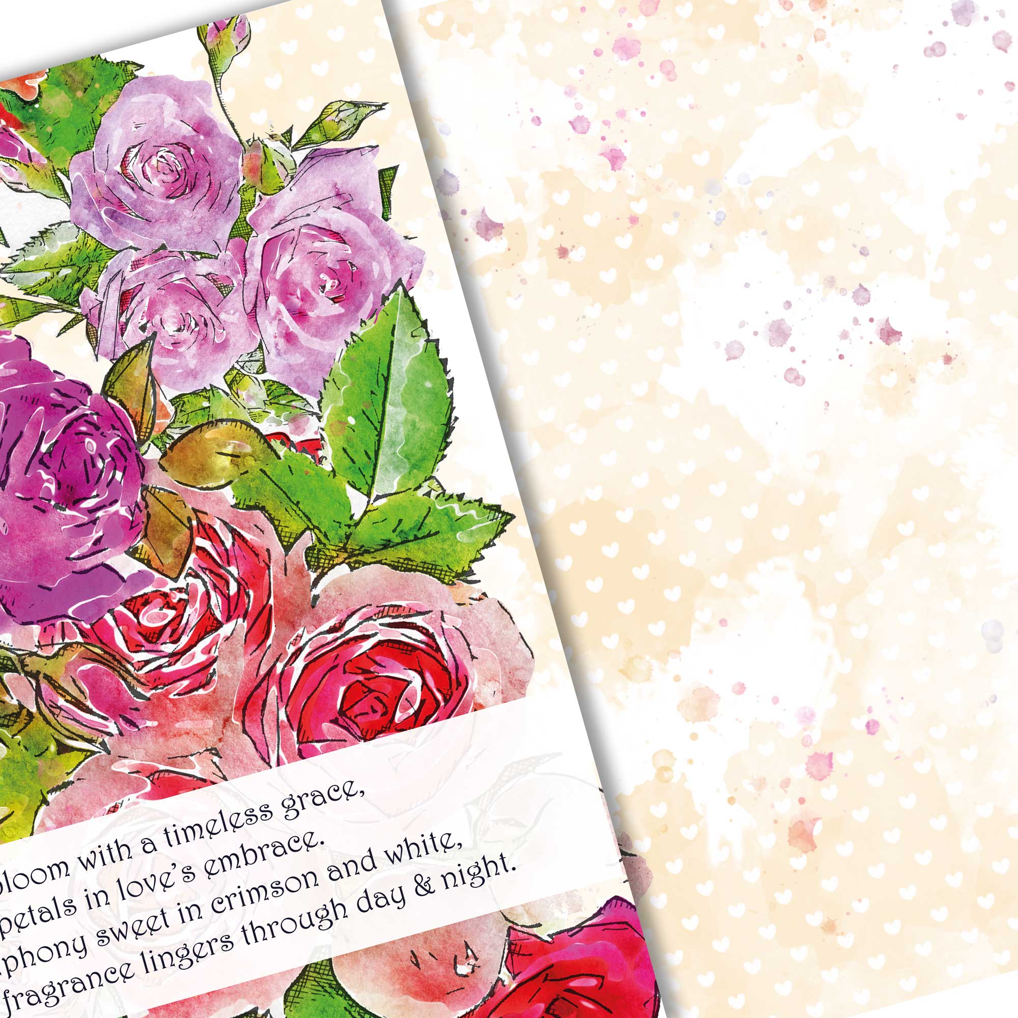 Hearts and Flowers : A Luxe Illustrated Notes & Ideas book