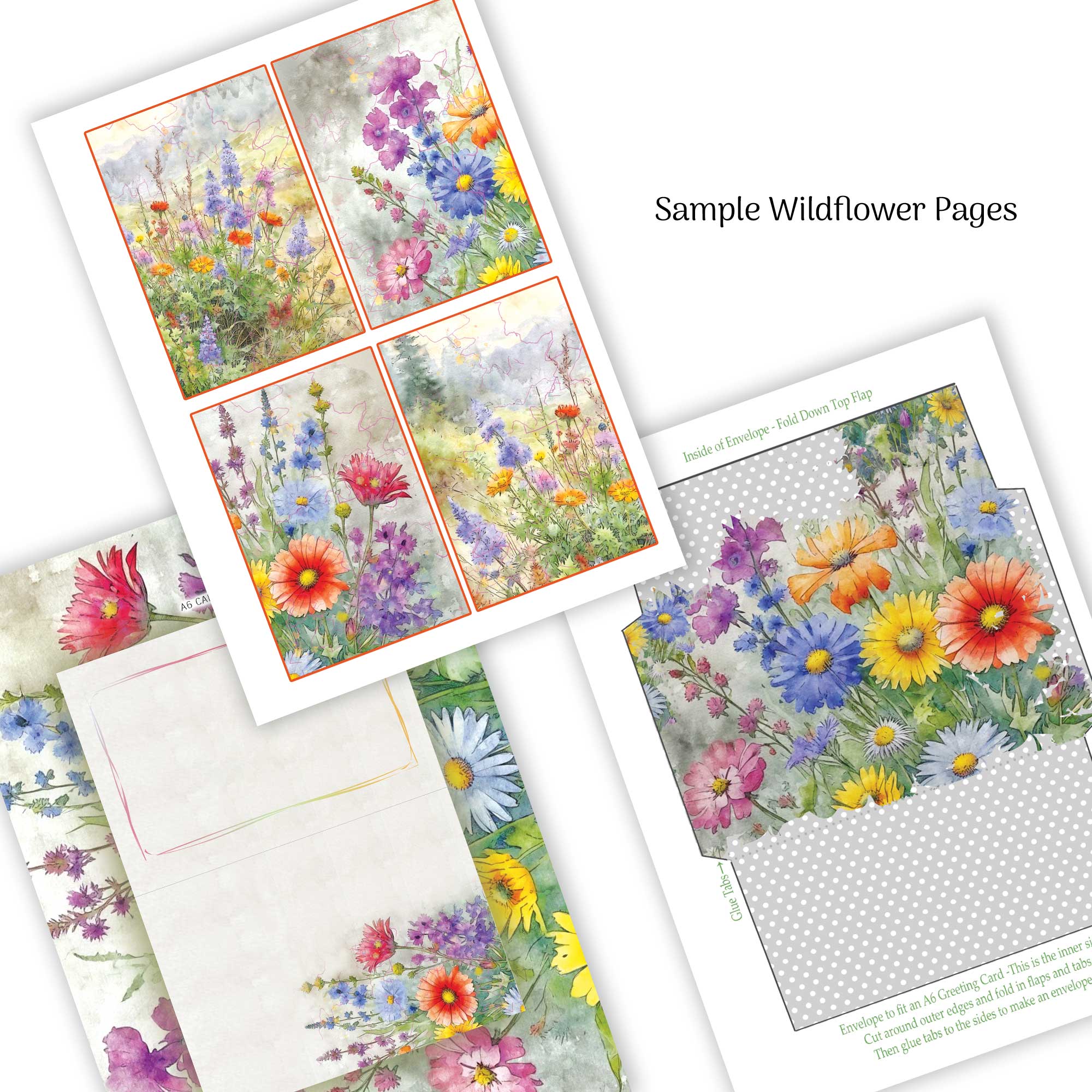 Summer Flowers : A Luxury Card Making Book : A Card Kit Book to cut and make your own Greeting Cards