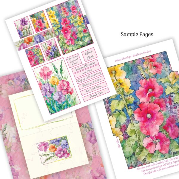 Summer Flowers : A Luxury Card Making Book : A Card Kit Book to cut and make your own Greeting Cards
