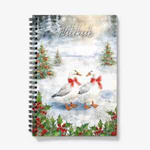 Spiral Notebook Winter Geese A4 /A5 Lined Pages