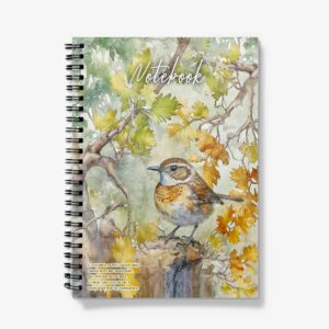 Spiral Notebook Wren Design A4 /A5 Lined Pages